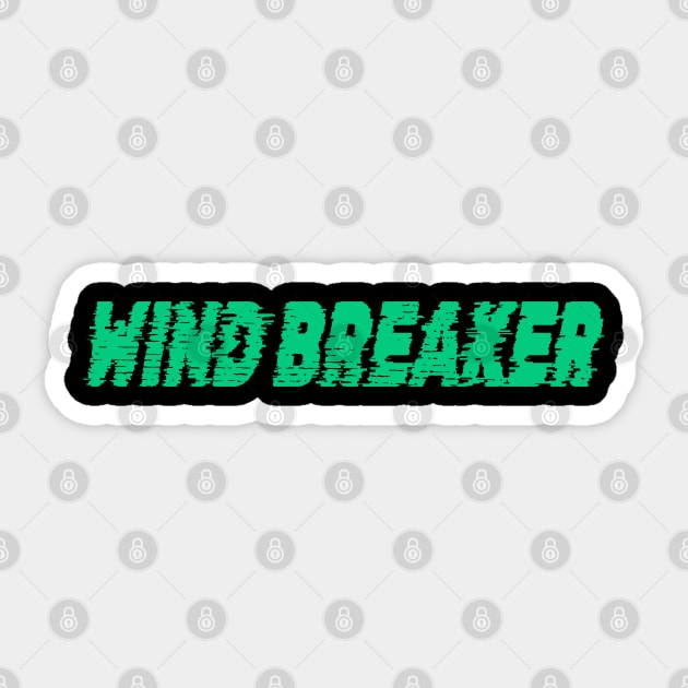 Wind Breaker Anime Title Typography Inspired WB-1 Sticker by Animangapoi